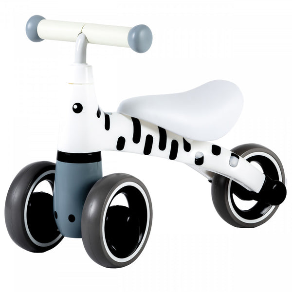 Bicicleta de echilibru, cu 3 roti, pentru interior / exterior, Zebra, pentru copii, 12 - 36 luni, sarcina maxima 20 kg, Ecotoys