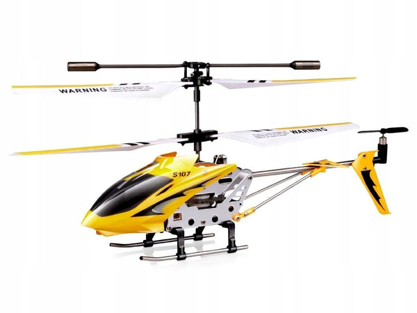 Elicopter de jucarie, Syma, S107G, cu telecomanda, sistem de stabilizare Gyro, 22 cm, Galben