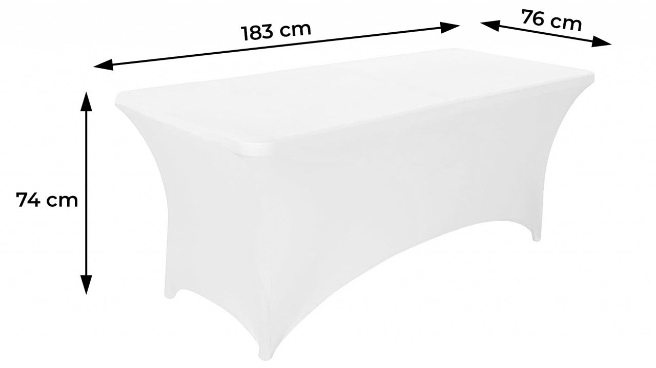 Fata de masa elastica universala, Modern Home, poliester/spandex, 180x76x74 cm, Alba