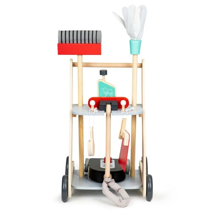 Set de Curatare, Din lemn, Pentru Copii, Matura, Mop, Aspirator, EcoToys, 4404 [4401]