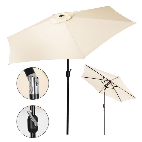 Umbrela Pentru Terasa/Gradina Pliabila, Inclinabila, Diametru 270 cm, Modern Home, Beige