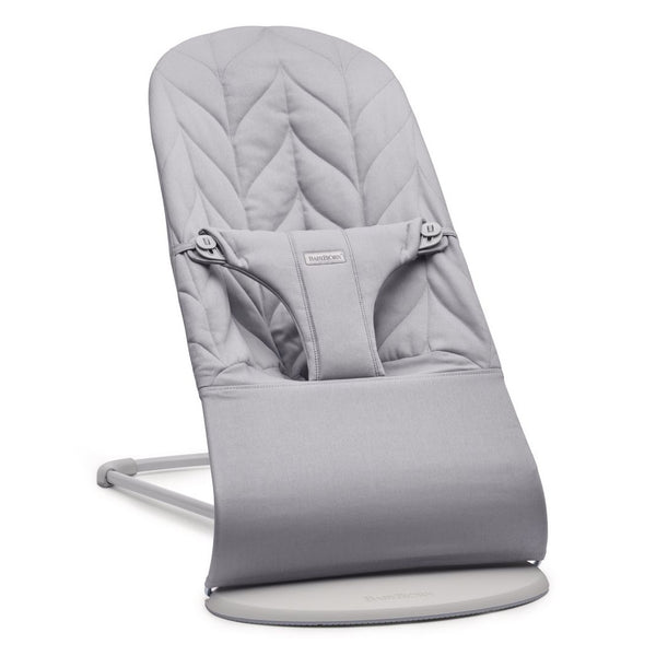 BabyBjorn - Balansoar Bliss Light Grey din tesatura matlasata cu aspect delicat de petala