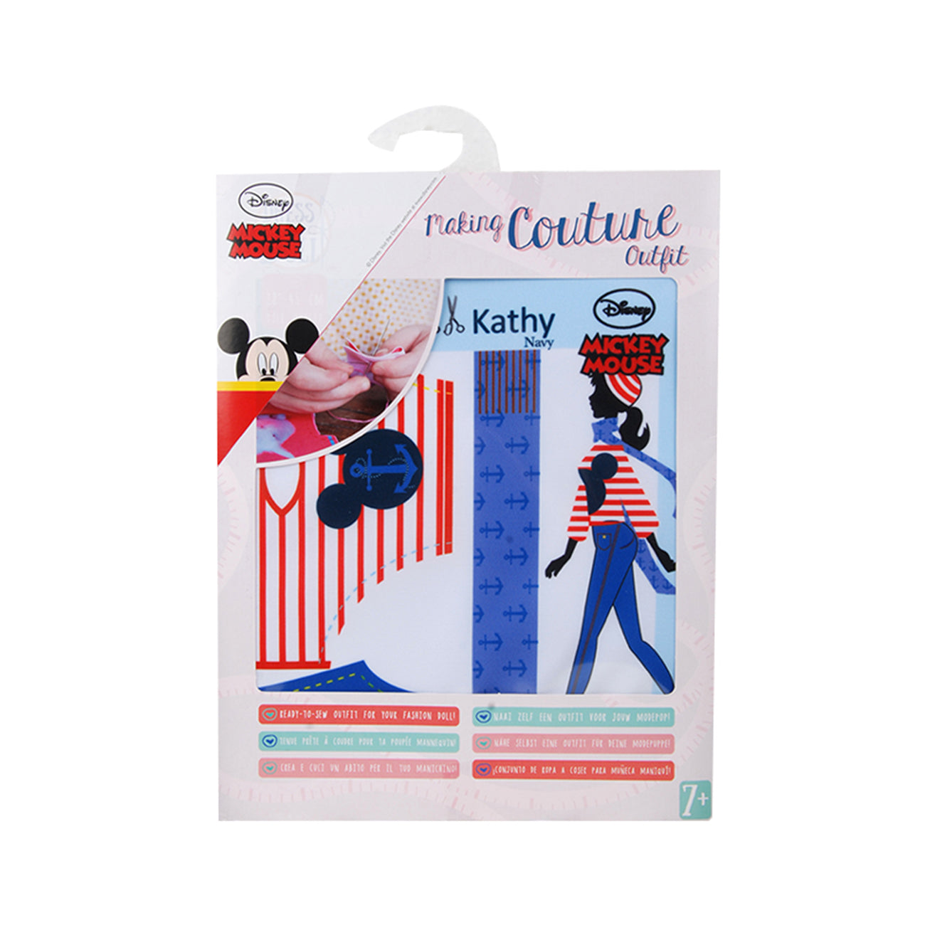 Set de croitorie hainute pentru papusi Couture Disney Kathy Navy, Dress Your Doll
