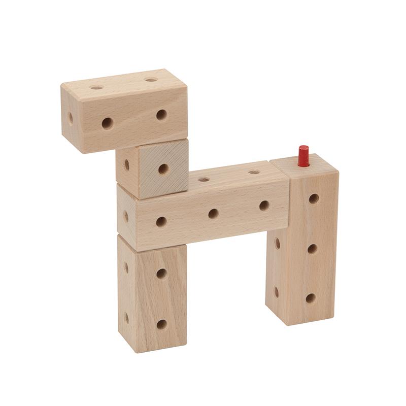 Set cuburi de constructie din lemn Maker XL, +3 ani, Matador