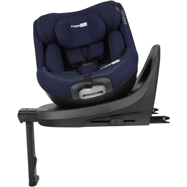 Scaun auto pentru copii, Lotus, Nastere - 125 Cm, Rotire 360 grade, Tehnologie Isofix I-Size, Spatar reglabil, Conform cu standardul european de securitate ECE R129, Blue, FreeON