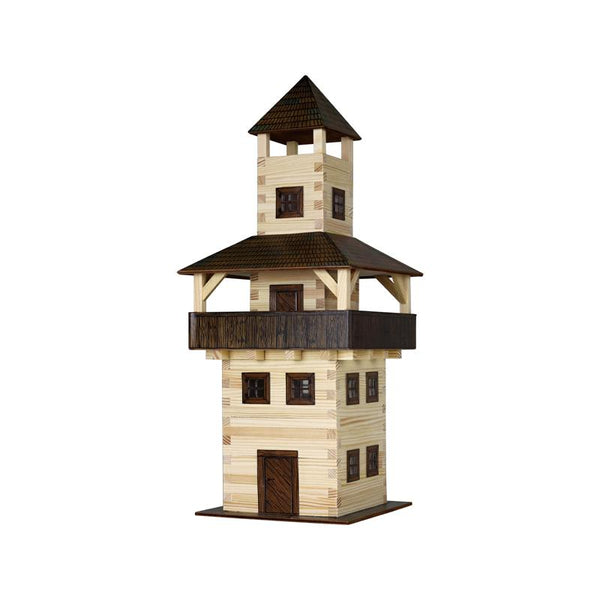 Set constructie arhitectura Turn, 276 piese din lemn, Walachia - Manute Creative