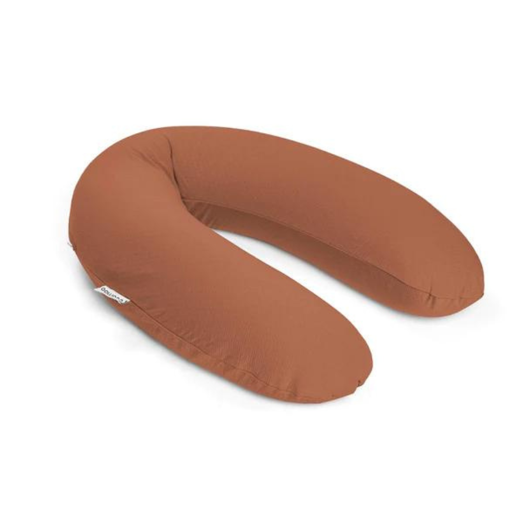 Doomoo - Perna mare pentru gravide si bebelusi 3 in 1, bumbac organic Buddy Tetra Jersey Terracotta