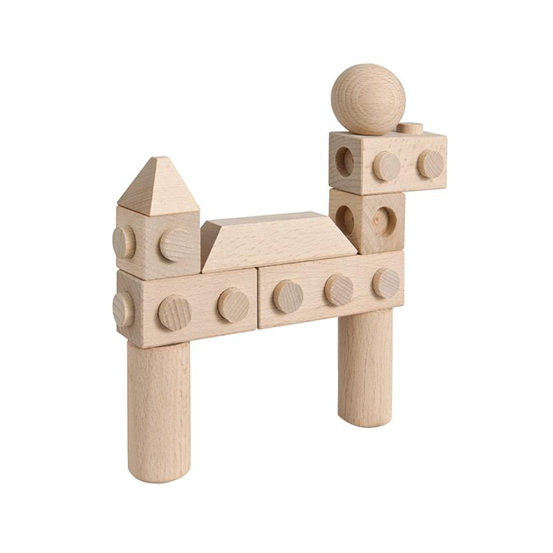 Set cuburi de constructie din lemn Architect XL, +1 an, Matador