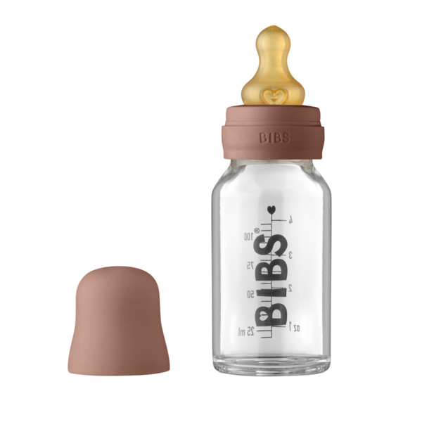 BIBS - Set complet biberon din sticla anticolici, 110 ml, Woodchuck