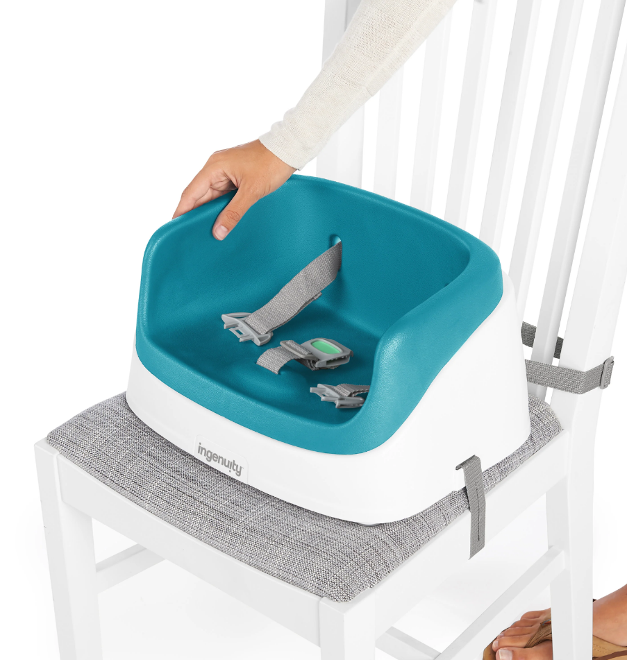 Ingenuity - Booster Toddler SmartClean, Peacock Blue
