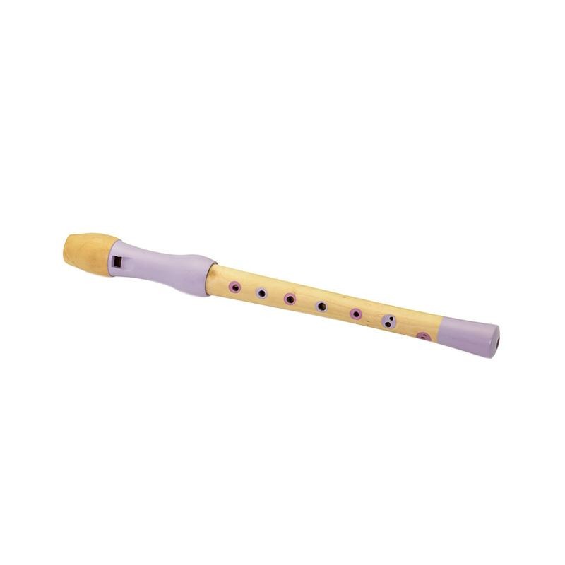 Flaut jucarie muzicala din lemn, mov, MamaMemo - Manute Creative