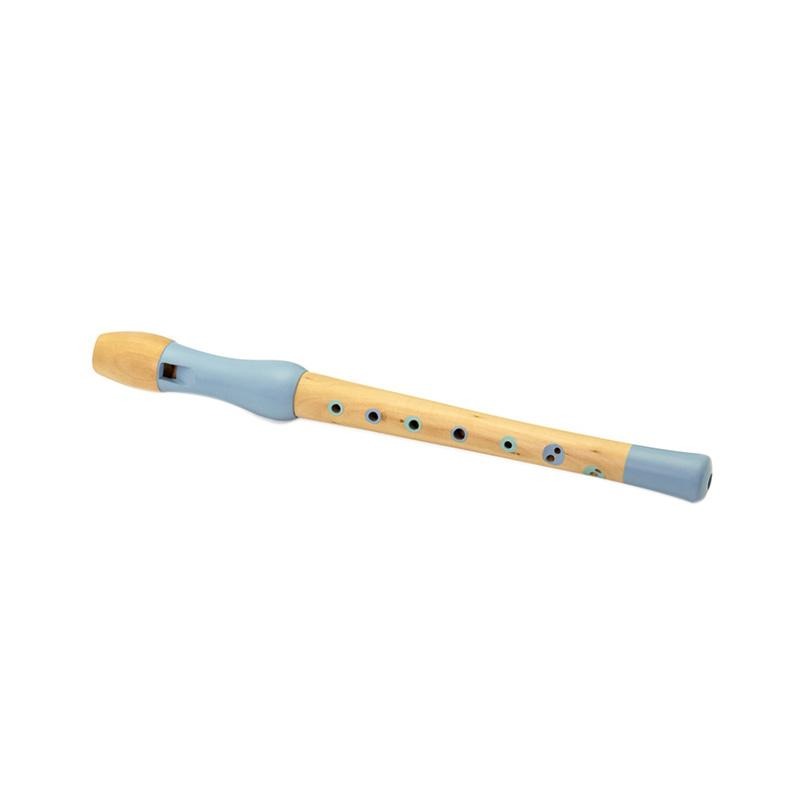 Flaut jucarie muzicala din lemn, albastru, MamaMemo - Manute Creative