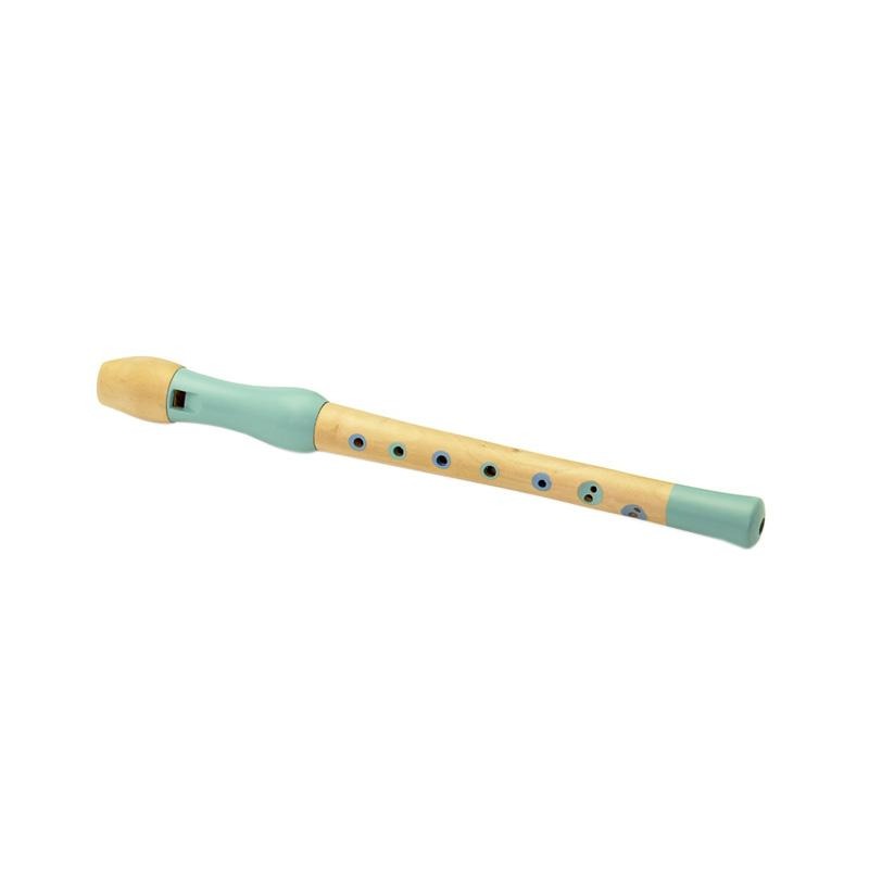 Flaut jucarie muzicala din lemn, verde, MamaMemo - Manute Creative