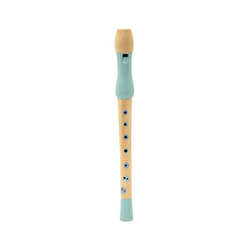 Flaut jucarie muzicala din lemn, verde, MamaMemo