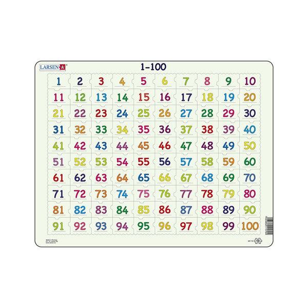 Puzzle maxi Numerele de la 1 la 100, orientare tip vedere, 100 de piese, Larsen
