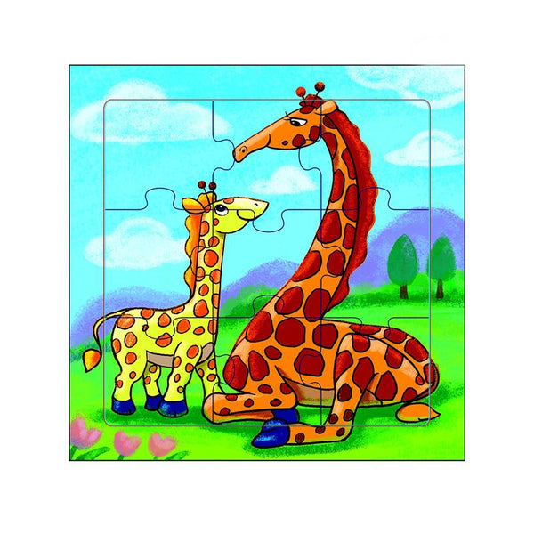Puzzle educativ girafe, 18m+ MamaMemo - Manute Creative