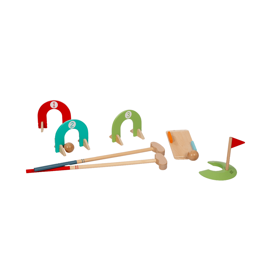 Set mini golf din lemn, 3+ FSC MamaMemo - Manute Creative