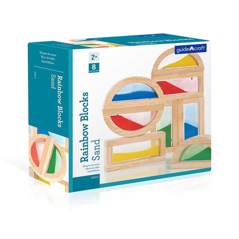 Rainbow Blocks cu nisip colorat, Guidecraft