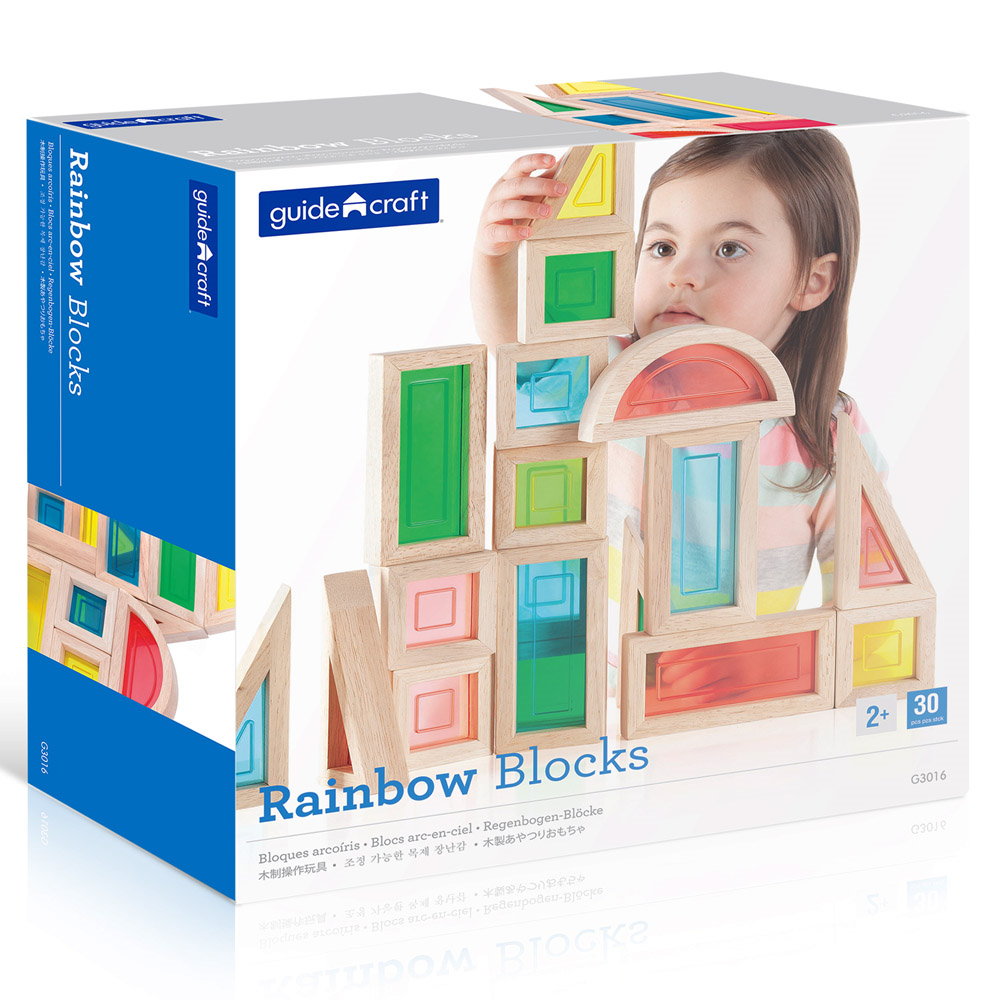 Rainbow Blocks set 30 piese, Guidecraft
