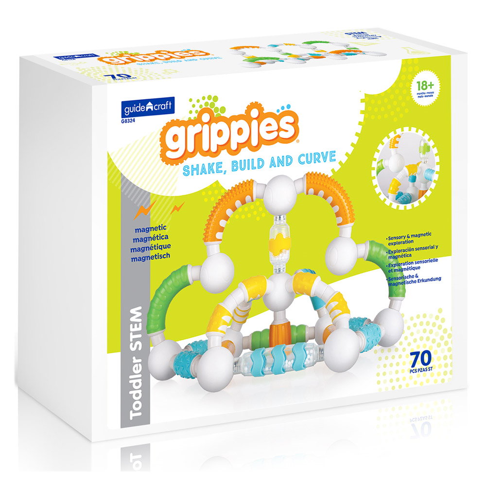 Grippies XXL box set magnetic senzorial, 70 piese, Guidecraft