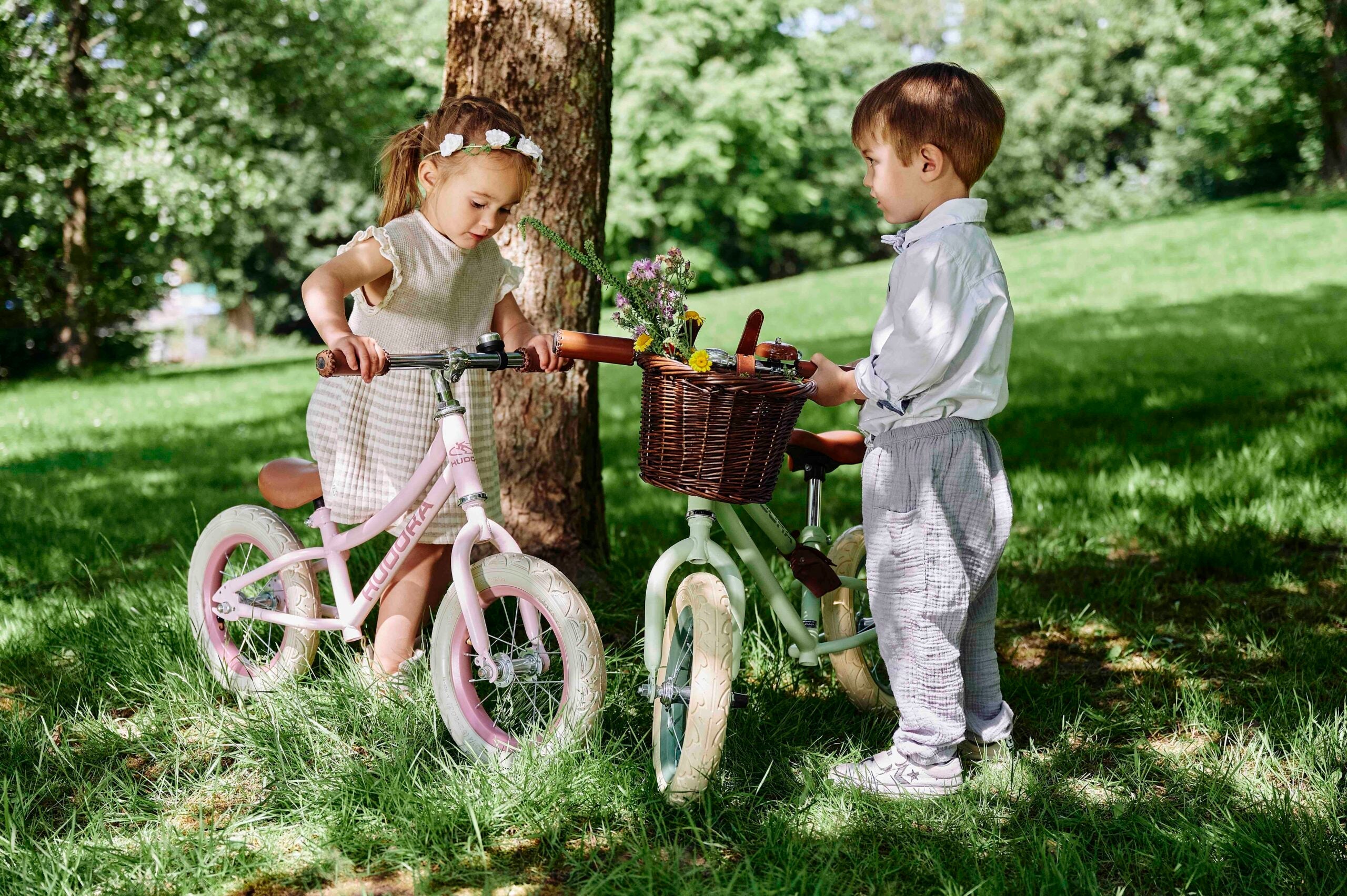 Bicicletă De Echilibru Retro Albastră, Hudora