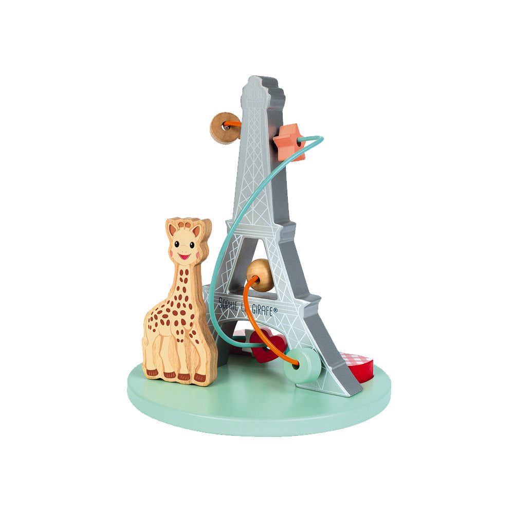 Jucarie cu activitati, Sophie La Girafe, din lemn, +12 luni, Janod