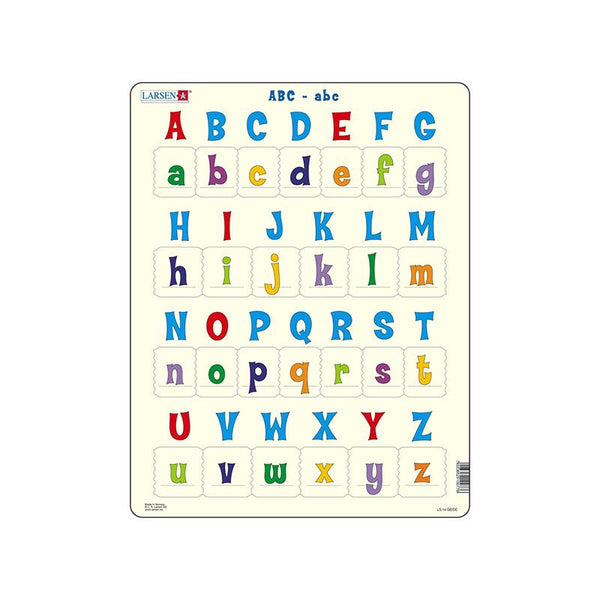 Puzzle maxi Literele mari si mici ale alfabetului, orientare tip portret, 26 de piese, Larsen