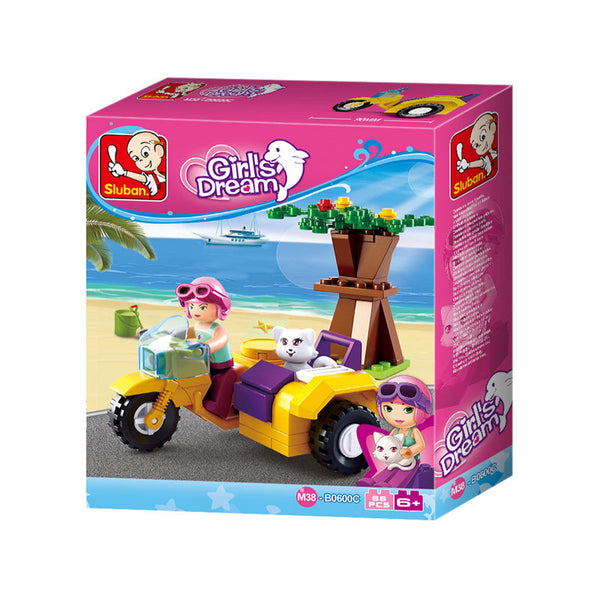 Set de constructie, Girl's Dream Motocicleta cu Atas, 67 piese, Sluban