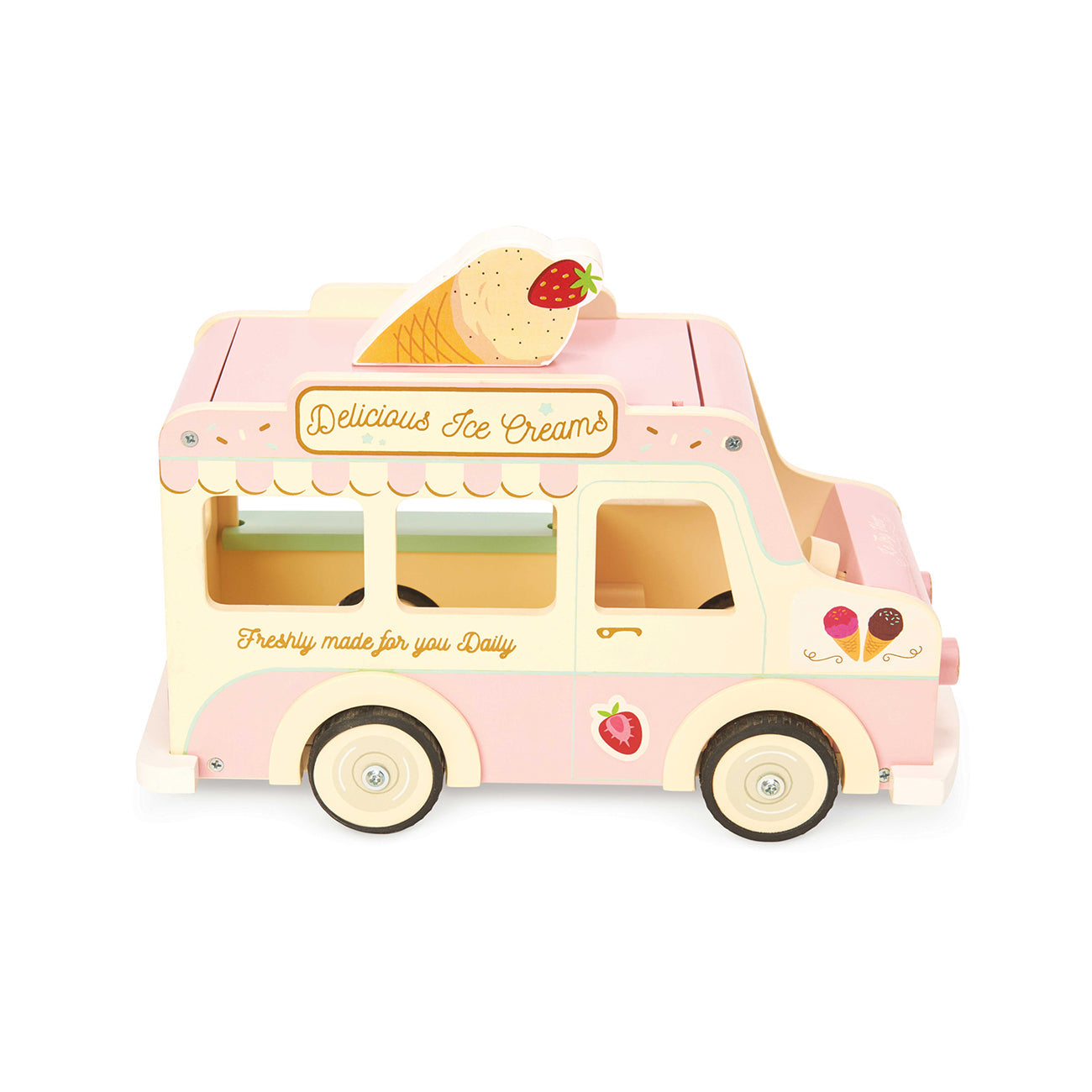 Masina de inghetata, roz, din lemn, +3 ani, Le Toy Van