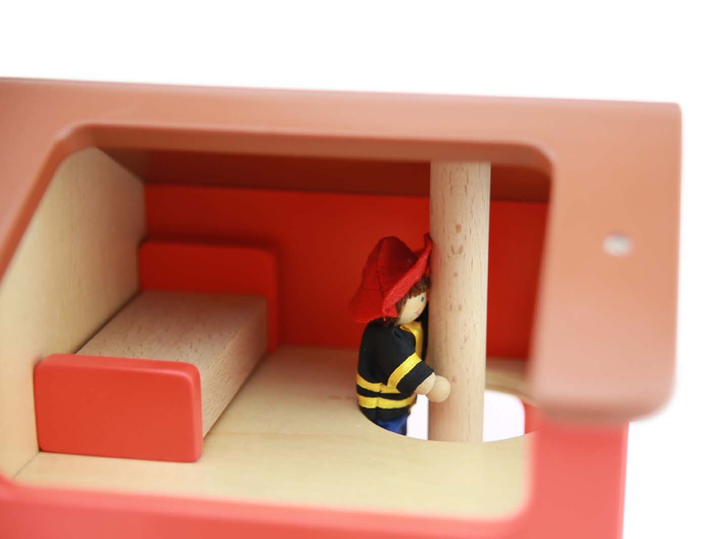 Statie de pompieri de jucarie, din lemn, +3 ani, Masterkidz - Manute Creative