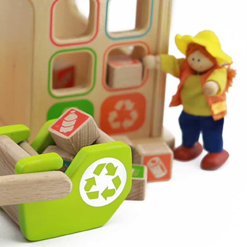 Statie de reciclare de jucarie, din lemn, +3 ani, Masterkidz - Manute Creative