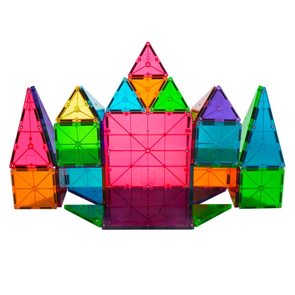 Clear Colors, set magnetic 32 piese, Magna-Tiles