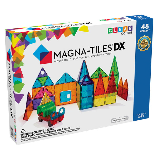 Clear Colors set magnetic 48 piese, Magna-Tiles