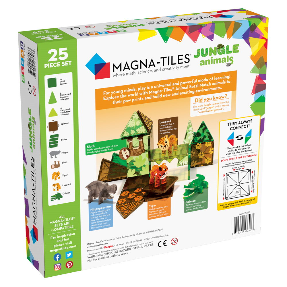Jungle Animals, set magnetic, Magna-Tiles