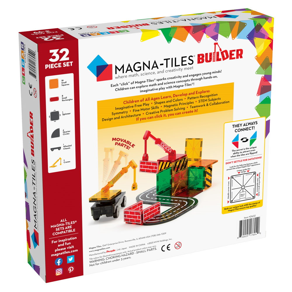 Builder, set magnetic, Magna-Tiles