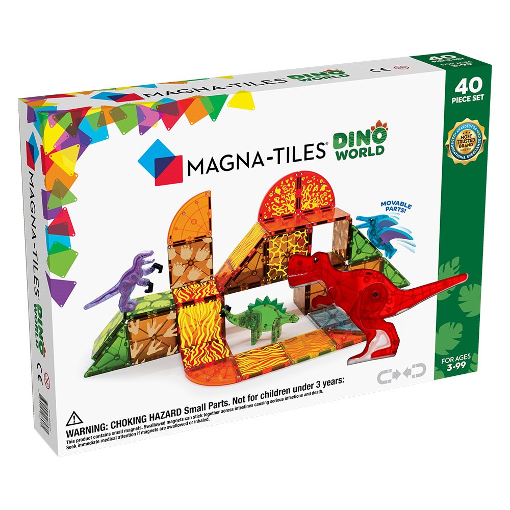 Dino World, set magnetic 40 de piese, Magna-Tiles