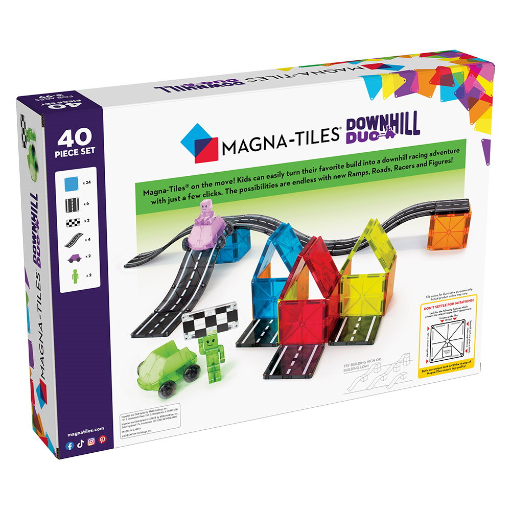 Downhill Duo, set magnetic 40 piese, Magna-Tiles