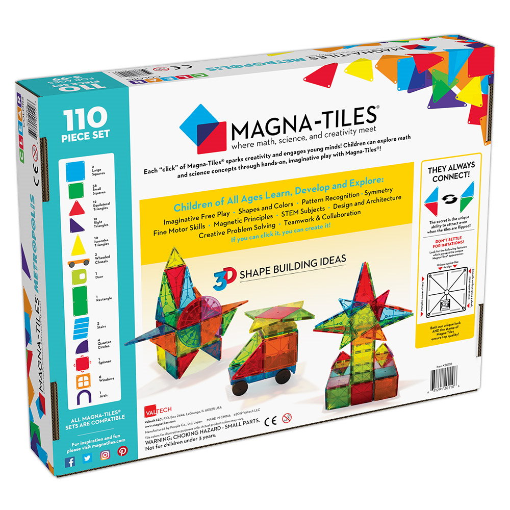 Metropolis, set magnetic 110 piese, Magna-Tiles