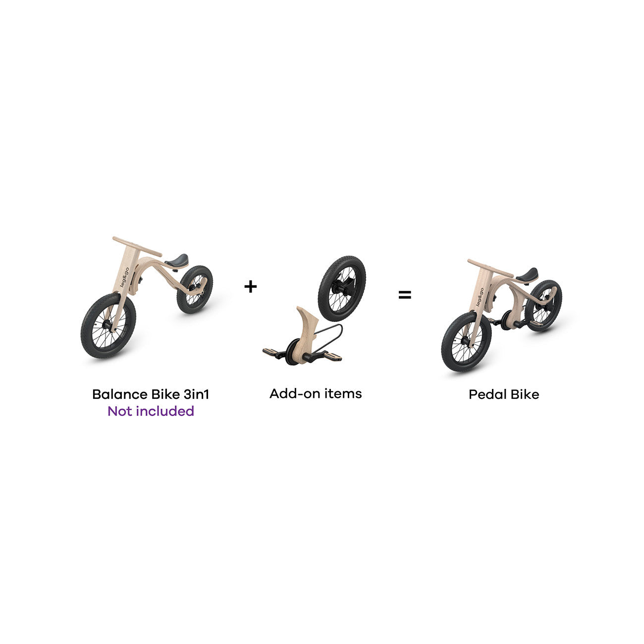 Extensie pedale pentru bicicleta 3 in 1,  leg&go