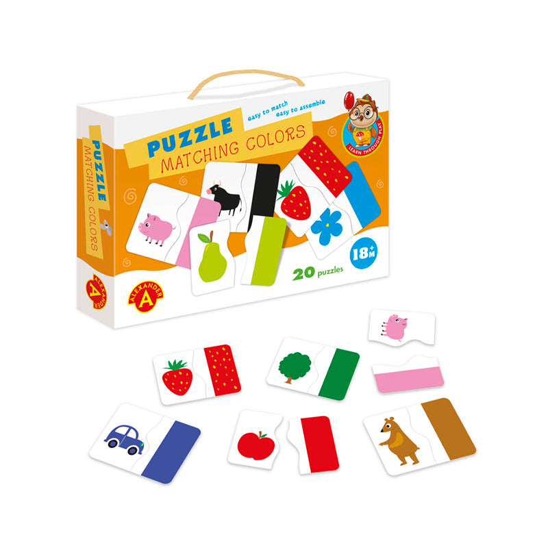 Puzzle educativ Potriveste culorile, 20 imagini, +18luni, Alexander Games