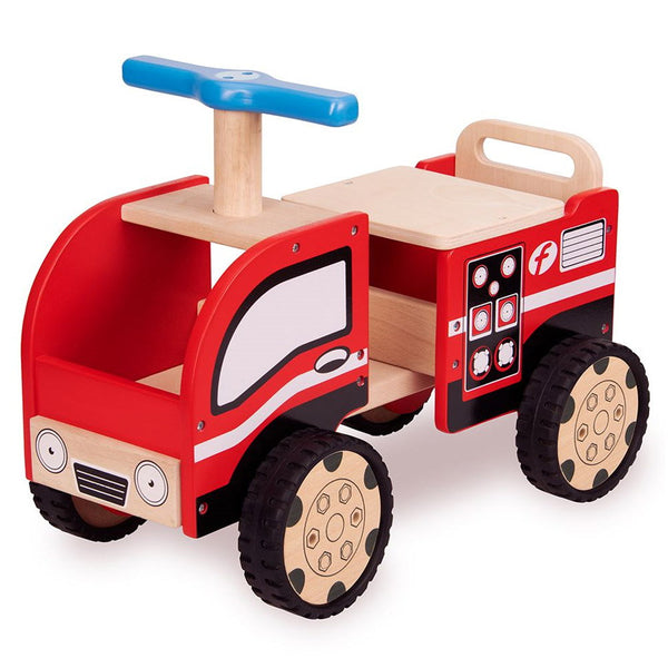 Masina de pompieri din lemn fara pedale, Wonderworld