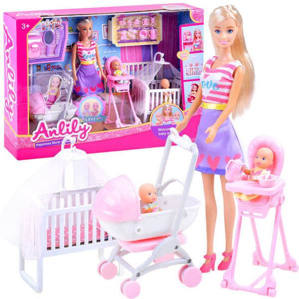 Anlily Doll set babysitter + bebelusi, Jokomisiada, ZA3484