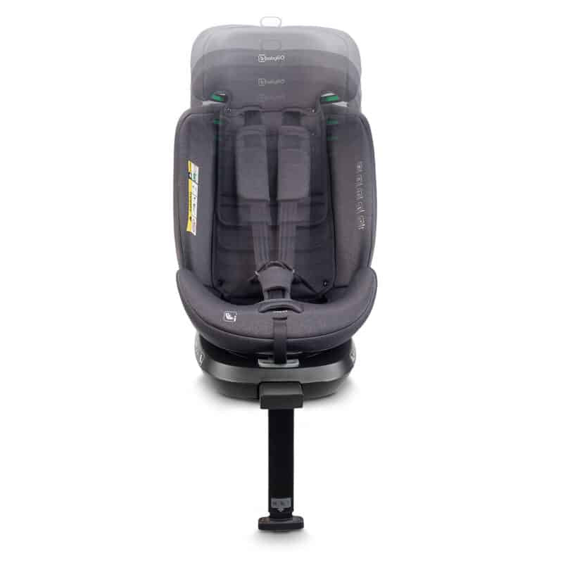 BabyGo - Scaun auto rotativ cu isofix, MOVE360 Grey, 40-150 cm, certificat R129