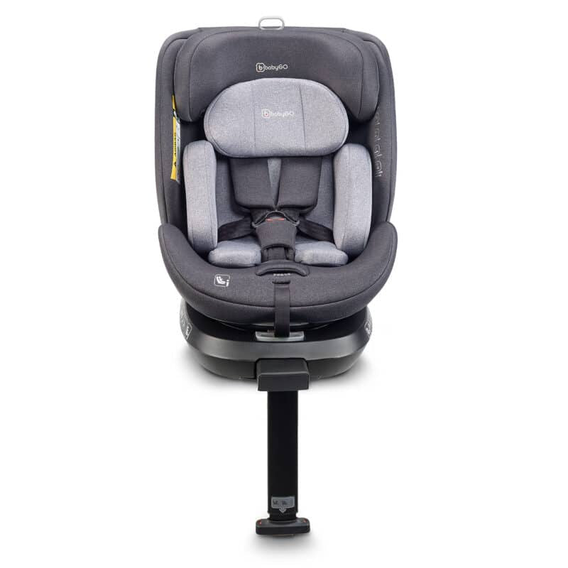 BabyGo - Scaun auto rotativ cu isofix, MOVE360 Grey, 40-150 cm, certificat R129