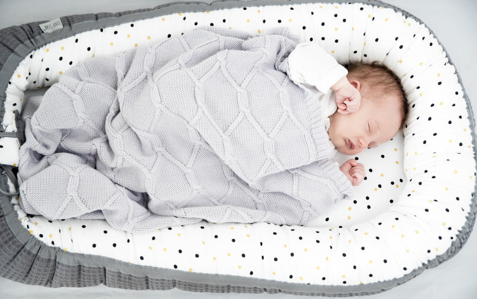 Babynest Confetti & Graphite, Cuib Pentru Bebelusi, Ajustabil, Tiny Star