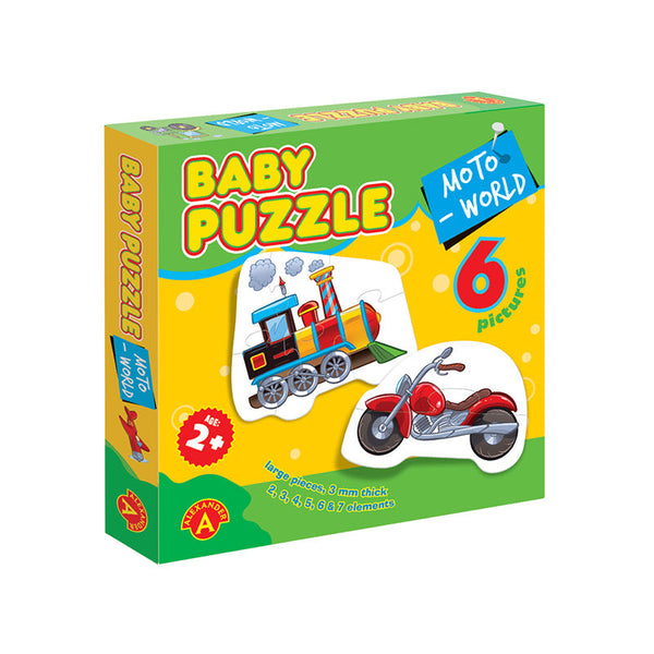 Puzzle educativ mega Box, Moto, 6 imagini, +2 ani, Alexander Games
