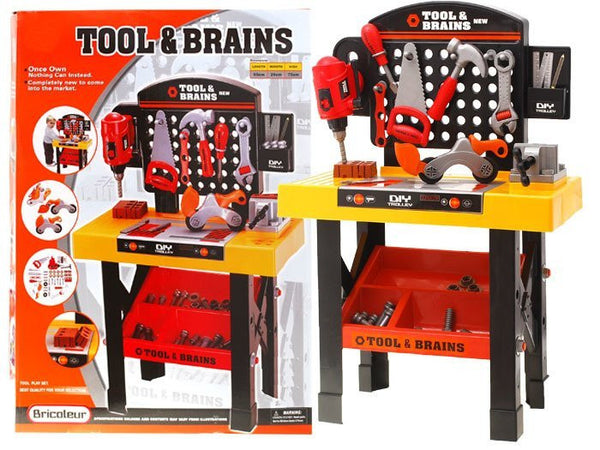 Banc de lucru, Tool & Brain, atelier de reparatii, cu 32 de accesorii, Jokomisiada
