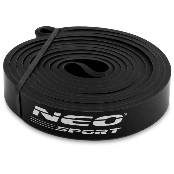 Banda elastica de rezistenta, pentru exercitii fitness, Neo-Sport, NS-960, antrenament in sala de gimnastica, gimnastica de recuperare, Negru