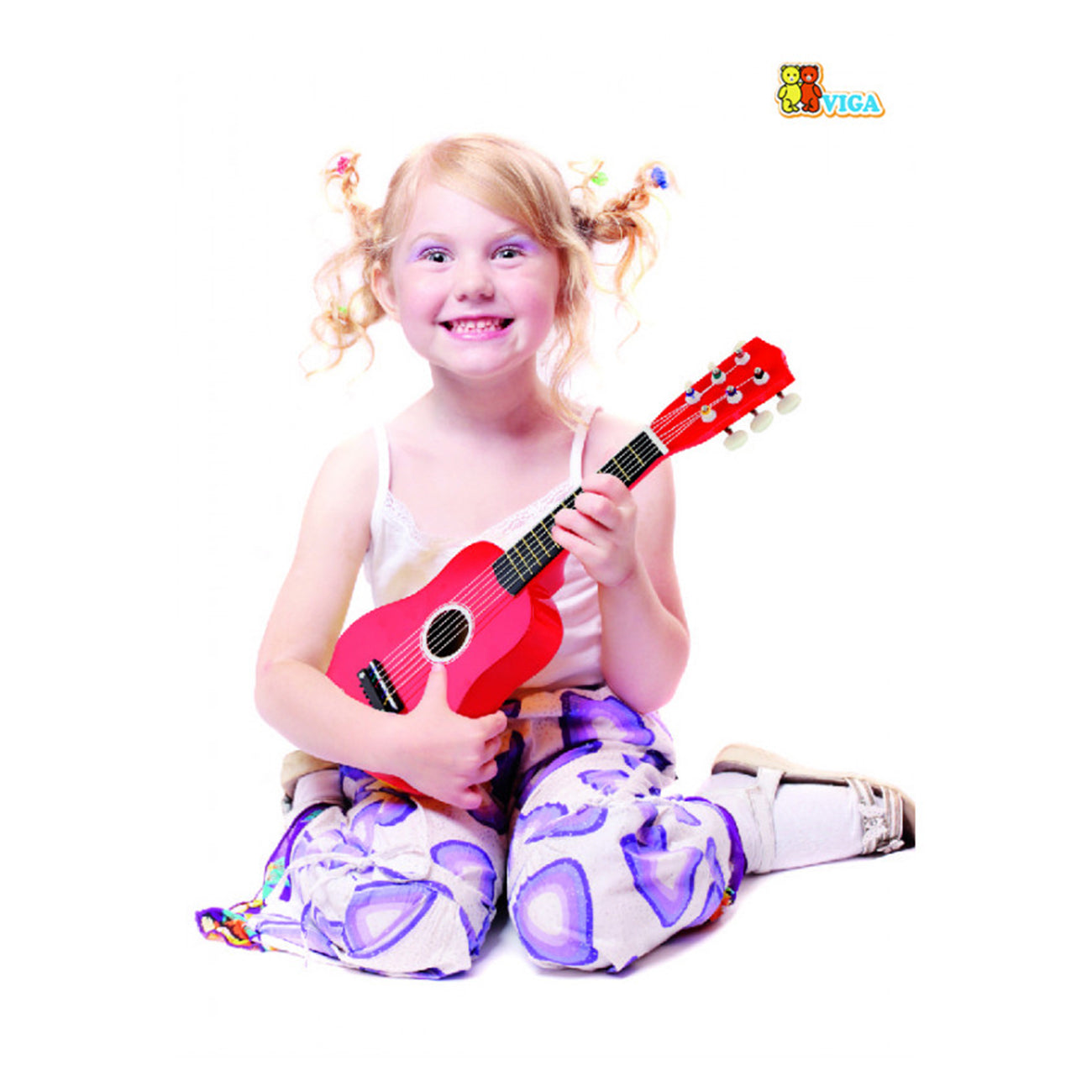 Chitara din lemn pentru copii, 53 cm, +3ani, Viga