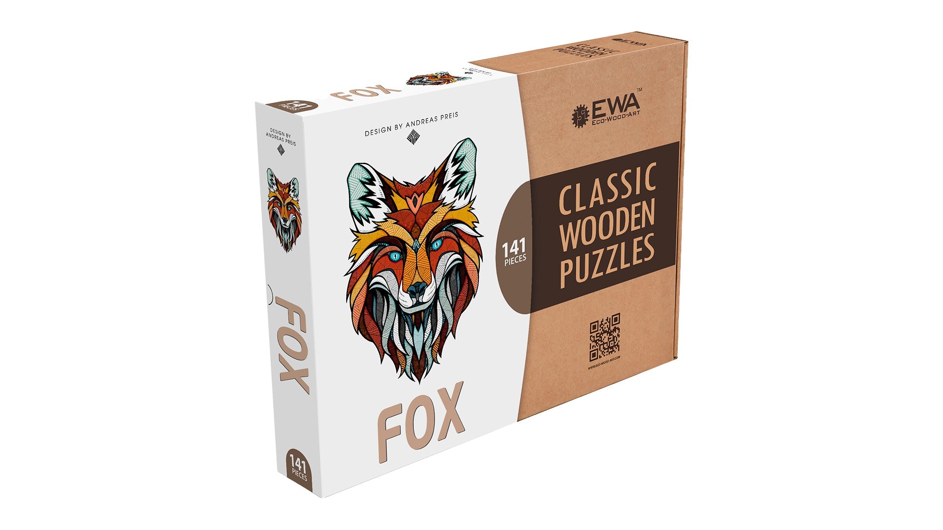 Puzzle din lemn, FOX, 141 piese @ EWA